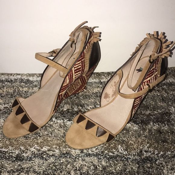 Anthropologie FARYL ROBIN Wedges size 7.5 - Picture 8 of 9